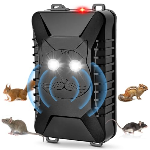 Anti Rongeur Voiture, Ultrason Souris Et Rats, Anti Fouine, Ultrason Souris Et Rats Avec Flash Led,3 Modes D'Alimentation Connexion à La Batterie 12v De La Auto, Pour Taupe Fouine Souris Et Rats