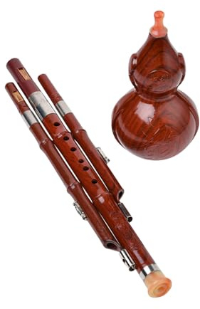 SOIMISS Cucurbit Flöte für Anfänger Traditionelles Chinesisches Musikinstrument Leicht und Tragbar für Musikliebhaber für Erwachsene Praktischem Zubehör