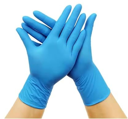 NovatoStar 200 Nitrile Gloves Powder Free Examination Gloves - Powder-Free, Latex-Free, Multi Use Protective Exam Gloves 4 Size 2 Colours (Blue, Small)