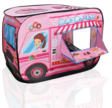 NUC Pop Up Zelt Kinder, Spielhaus Indoor & Outdoor, Auto Zelt für Kinderzimmer, Faltbares spielzelt ab 3-8 Jahre, Schnell Aufgebaut & mit Tragetasche, Jungen und Mädchen