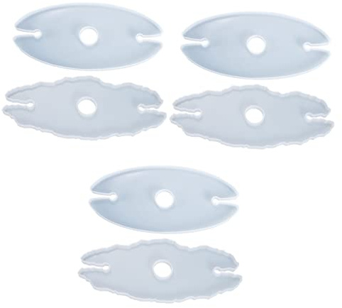Veemoon 6 Pièces Moule époxy Cristal Silicium moules résine époxy Accessoires d'artisanat Outils de Bricolage en Silicone Gel de silice Blanche