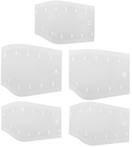 Kit De Mapeo De Cejas Guía Moldeadora Transparente | 5 Piezas Sello de Dibujo para Maquillaje Permanente Para Maquillaje Aseo Cumpleaños Boda Vacaciones Salón Mujeres