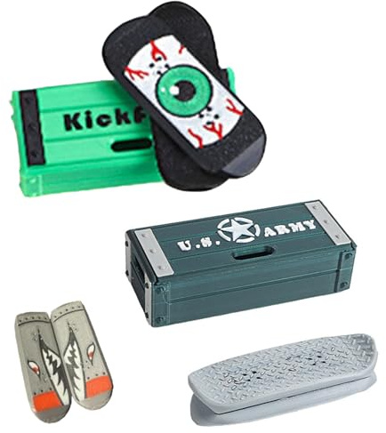 GUUZETU Magnetisches Mini-Fingerbrett – lustiges, taschengroßes 3D-gedrucktes magnetisches Zappel-Skateboard, professionelle Fingerbrett-Hindernisse, Finger-Slider-Spielzeug zum Zappeln (A5)