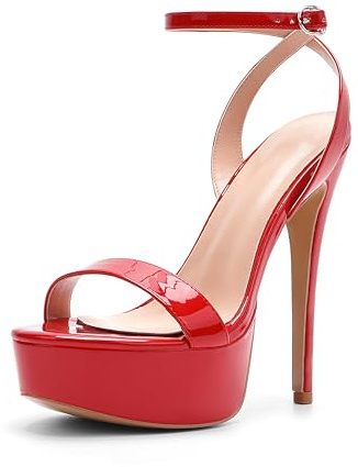 WUXIN H&P Women's Platform Heels Sky High Heel Sandals Party Dress Bridal Evening Shoes US 7