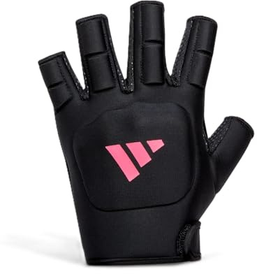 adidas Hockey OD Protection Gloves - Black Pink (L)