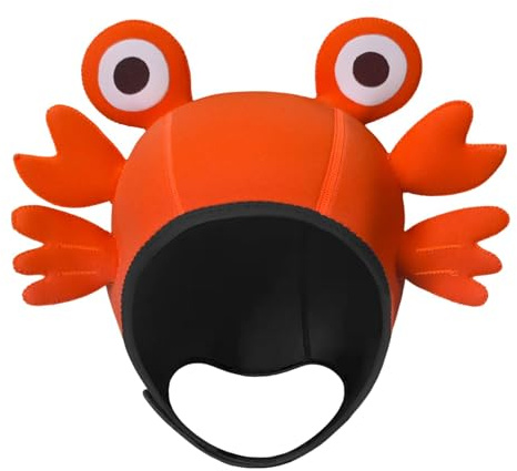 TISHITA Gorro de Buceo con Diseño de Cangrejo. Gorro de Buceo Adorable para Vela, Natación Y Deportes Acuáticos.
