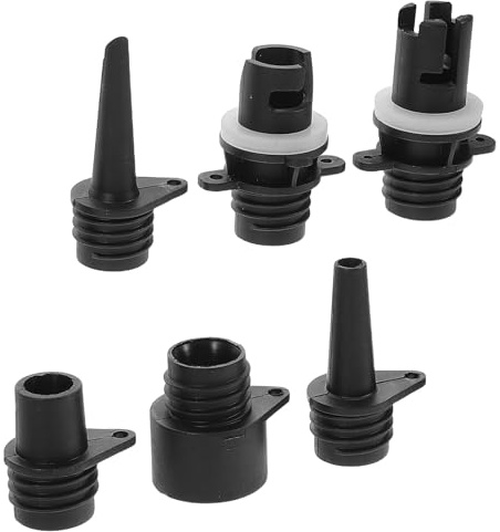 MUCKLILY Valve Connectors Air Pump Adaptors Userfriendly 6pcs Versatile for Inflatable Boats and Air Mattresses for Outdoor Camping and Beach Trips
