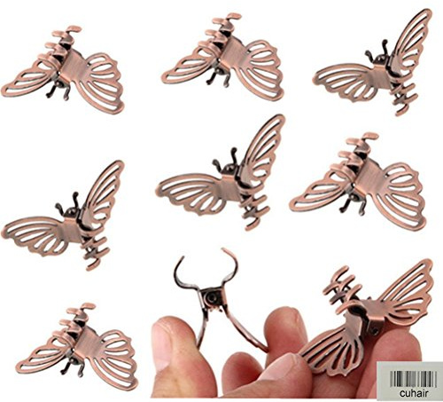 Cuhair Haarspangen in Schmetterlingsform, Vintage-Stil, Metalllegierung, Haarclip, Haarschmuck für Mädchen und Frauen, 6 Stück