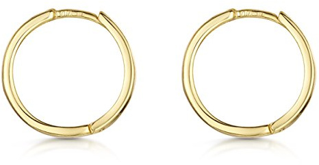 Amberta Kvinnor 925 Sterling Silver Par Runda Gångjärnsförsedda Creoler - Guldpläterad Sov Örhängen Diameter 10 20 45 65 mm (20 mm)