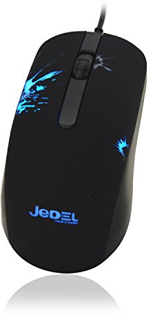 Jedel M67 con cable USB, 7 colores LED Ratón óptico para juegos para PC portátil, Ratón de ordenador