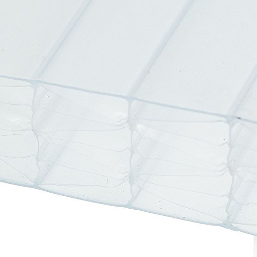 Opal, 900m x 2.5m (Width x Length) 35mm Multiwall Polycarbonate Sheets Poly Plastic Roof Panel for Lean-to Canopy Conservatory