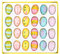 Iden Basic Uova di Pasqua da Appendere, 24 Pezzi in 6 Disegni, Circa 2 cm ciascuno, Decorazione Pasquale in Legno, Wood, Multicolour, One Size