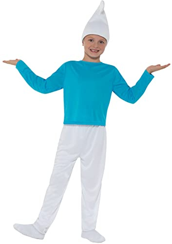 Funidelia Disfraz de Pitufo The Smurfs, Dibujos Animados, Enanito - Disfraz para adultos y divertidos accesorios para Fiestas, Carnaval y Halloween - Azul