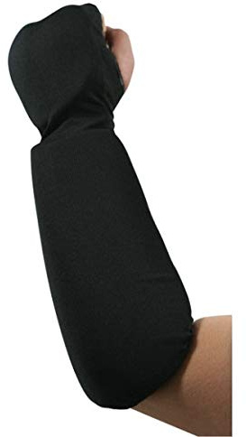 Long Life Products Cloth Combination Hand Fist/Forearm Guards Taekwondo, Martial Arts, MMA Forearm Protective Gear Protector for Sparring (Black, Child Large)