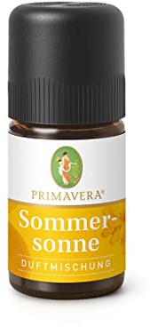 PRIMAVERA Duftmischung Sommersonne 2 x 5 ml - Neroli, grüne Mandarine und Orange - Aromaöl, Duftöl, ätherisches Öl Aromatherapie - erheiternd - vegan