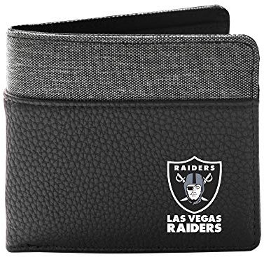 Littlearth NFL Las Vegas Raiders Herren-Geldbörse, weich, kieselfarben, 11,1 cm lang x 8,9 cm breit