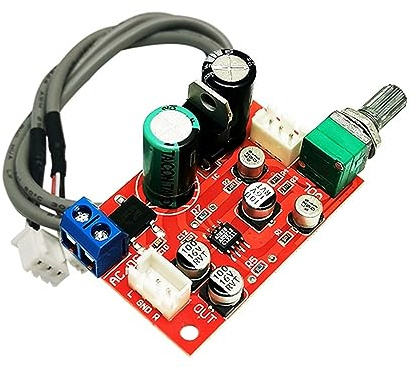 Modulo Scheda Amplificatore, DC 8V - 24V Operazionale Amplificatore Preamplificatore AD828 Alimentazione Singola con Potenziometro
