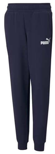 Puma - ESS Logo Pants FL cl B, Pantalones de Punto Niños, Peacoat, 586973