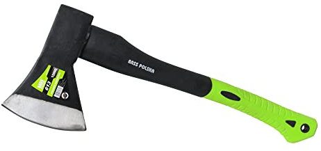 BASS POLSKA Spaltaxt Zimmermannsaxt Spaltbeil Fiberglas Wasserbeständig Ergonomisches Griff Garten Forstwirschaft Holz Bauarbeiten Landarbeiten Solide Herstellung 1250 g