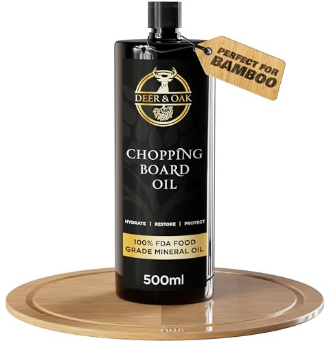 Deer & Oak Chopping Board & Butcher Block Oil 500ml - Food Safe Mineral Oil