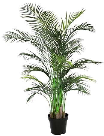 Blooming Artificial - Areca Palm Plant Indoor, Realistic Artificial Palm Tree for Garden, Home, and Office, Year Round Decorative Foliage, UV and Water Resistant (Green) (160cm)