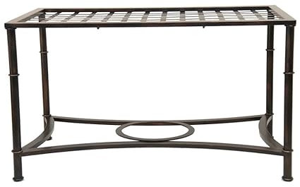 Mesa de Camilla Málaga en forja (Negro, 120 x 70 x (50/70) cm)