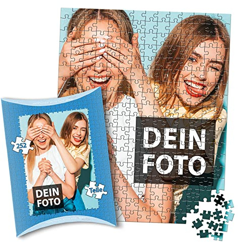 Hochformat Foto-Puzzle 24-1000 Teile in inkl. hochwertiger Verpackung - mit eigenem Foto Bedrucken - Puzzle selber gestalten - 252 Teile in Kartonverpackung