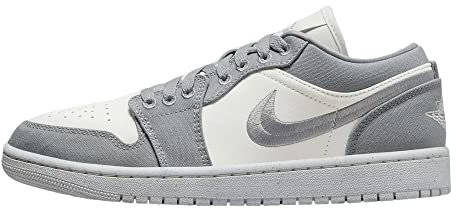 Nike Damen Air Jordan 1 Low UNC Basketballschuh, Lt Steel Grey/Sail-White, 41 EU