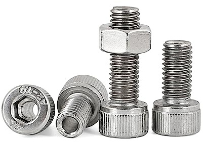 20Sätze M4×10mm Metrische 304 Edelstahl Hex Socket Cap Kopf Hohlschrauben Bolzen 【Mit Muttern】