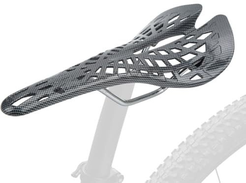 Ergonomisches Spinnennetz-Stil Sattel Fahrradkissen, Ultraleichter Mountainbike, Rennrad und MTB Sitzkissen für Männer und Frauen, Kohlefaser-Fahrradzubehör
