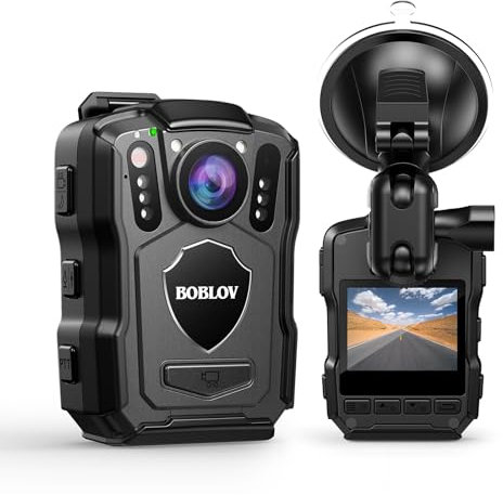 BOBLOV M5 2K HD Body Worn Camera, 128GB Police Bodycams for Law Enforcement, 4200mAh Battery for 12 Hours Video Record, IP67 Waterproof 2M Anti-Drop, Body Mounted Camera