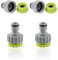 YYUEZHI 4 Piezas Adaptador Grifo Cocina Manguera Enchufe Rapido Manguera Agua Adaptador Manguera Grifo Adaptador Manguera Piscina 1/2'' 3/4'' 2 En 1 para Conectar Grifos/Tuberías De Agua.
