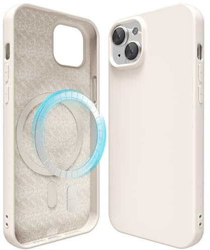 oakxco für 12 Mini/ 13 Mini Hülle Magsafe Silikon Handyhülle Bunt, Ultra Dünn Slim Case Einfarbig Handy Hülle Mädchen, Magnetisch Induktives Laden Schutzhülle Matt Silikonhülle, Beige Taupe