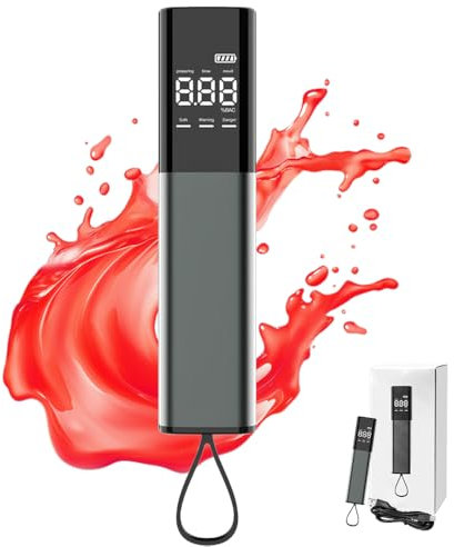 Umllpet Alkoholtester mit LCD-Anzeige, 2025 Berührungsloses Alkoholmessgerät ohne Mundkontakt, Polizeigenauer Alkoholmessgerät & Mini Alkomat mit Hygienischem Design für Auto und Zuhause