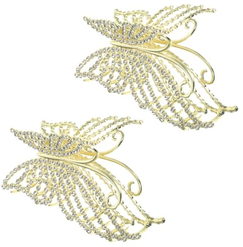 Beaupretty 2pièces Pince à Cheveux Strass Pour Femme Outil De Coiffure Lot De Pinces à Cheveux