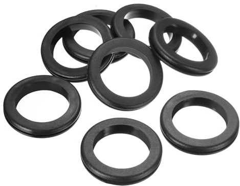 sourcing map 8Pcs Rubber Grommets 2 ID, 2-3/8 Drill Hole, Firewall Grommet Automotive Rubber Hole Eyelet Ring Gasket for Wire Cable Hose Protection, Metal Electric Box, (50x60mm, Black)