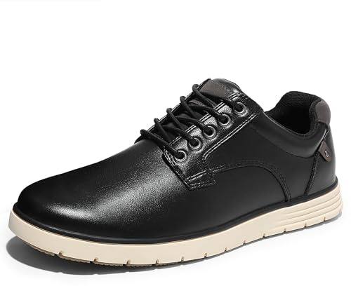 festooning Mens Casual Dress Shoes Loafers for Men Casual Sneakers Shoes Lace Up Comfortable Oxfords Slip on Dark Black Size 12