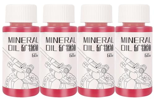 Fahrrad Bremsflüssigkeit Mineralöl, Mineralöl Für Fahrradbremsen, Ölflüssigkeit Für Hydraulische Scheibenbremsen Von Fahrrädern, 60 ml (4er-Pack)
