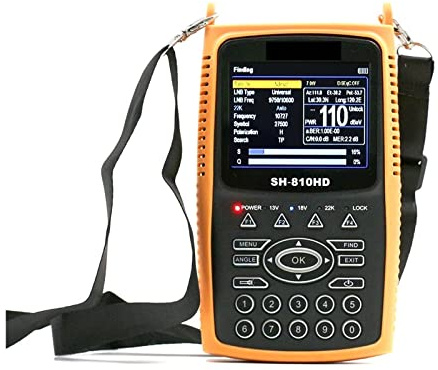 SH-810HD DVB-S2 DVB-S Digital Satellite Finder Meter 3.5 pollici HD LCD DVB-T2 DVB-T Segnale Satfinder Supporto CCTV 810HD(Noir)