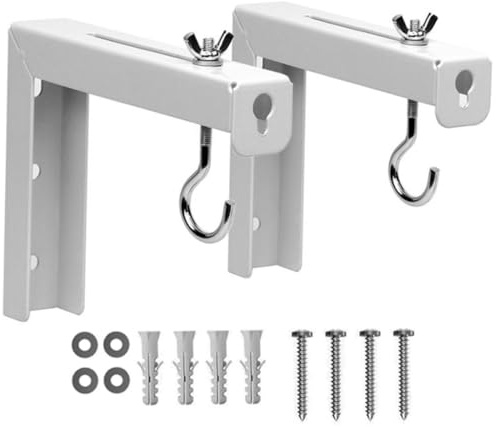 EPIGEIST 2 pezzi Supporti da Parete per Schermo Proiettore in Metallo Staffe di Montaggio Resistenti e Facili da Installare Compatibili Maggior Parte degli Schermi e Videoproiettori per e