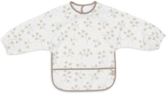 Jollein Bavoir à Manches - Leafy Dreams - Imperméable - Avec Fermeture Velcro - Bavoir Bébé - Bavoir Anti-Bave