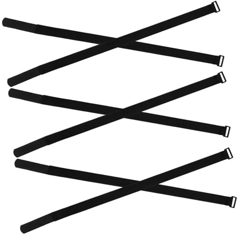 Lurrose 6 pièces Fixation Parasol Jardin Réglable Sangles Multi-usages Anti-Usure Stabilisateur Vent Portable pour Parasol de Terrasse et Plage