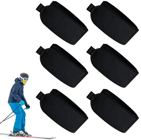 Xmccvt Skidband För Att Bära Skidor,6-Delars Set Med Dämpad Och Justerbar Skidaccessoarer | Bärfästen För Skidutrustning | för Män och Kvinnor Snowboard Skidsport Utomhus Pjäxor