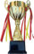 Trophée de sport pour prix, coupe à offrir Métal doré 9,5 x 24,5 cm