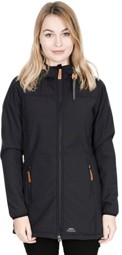 Trespass Womens/Ladies Kristen Longer Length Hooded Waterproof Jacket (XL) (Black)