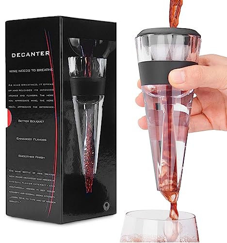 Mafiti Magic Decanter Aérateur Essentiel avec Vin Filtre, Boîte de Cadeau et Sac Voyage Inclus