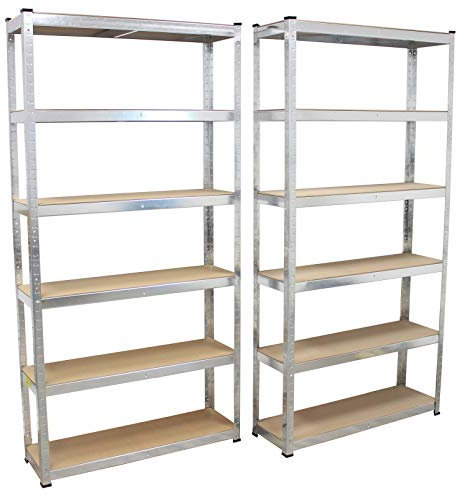 TRUTZHOLM 2X Schwerlastregal Steckregal 200x100x30 Archivregal Schwerlastregal Lagerregal Kellerregal Metallregal Regal Garagenregal Aktenregal