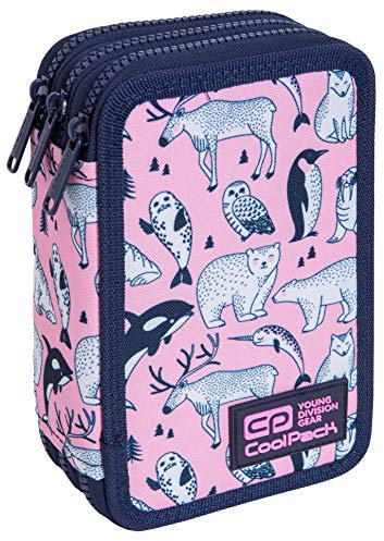 Goldkids COOLPACK XXL Federtasche Federmappe Federmäppchen 44-teilig gefüllte Schüleretui 3-stöckig 20 x 13,5 x 7 cm inkl. Füller Patrone