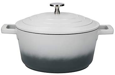 MasterClass Cast Aluminium Casserole Dish, Grey Ombre, 20cm/2.5Litre, Gift Boxed