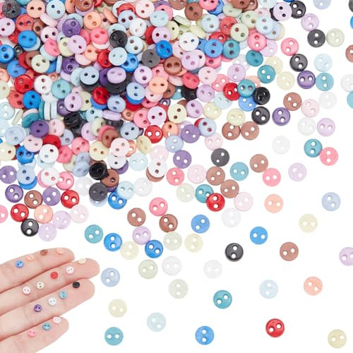 NBEADS 15 Farben 450 Stück Nähknöpfe, 4.5mm Runde Nylon Knöpfe Für hemden Anzughosen Bekleidungsherstellung Und DIY Scrapbooking